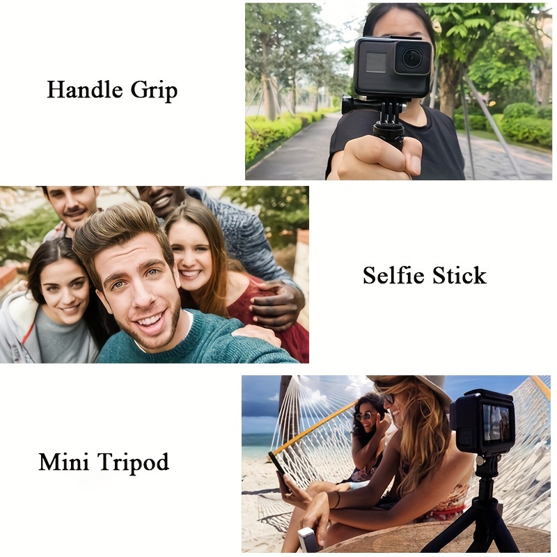 tripod mount selfie stick extendable monopod for gopro hero axnen sjcam xiaomi yi action camera mini handheld portable monopod details 1