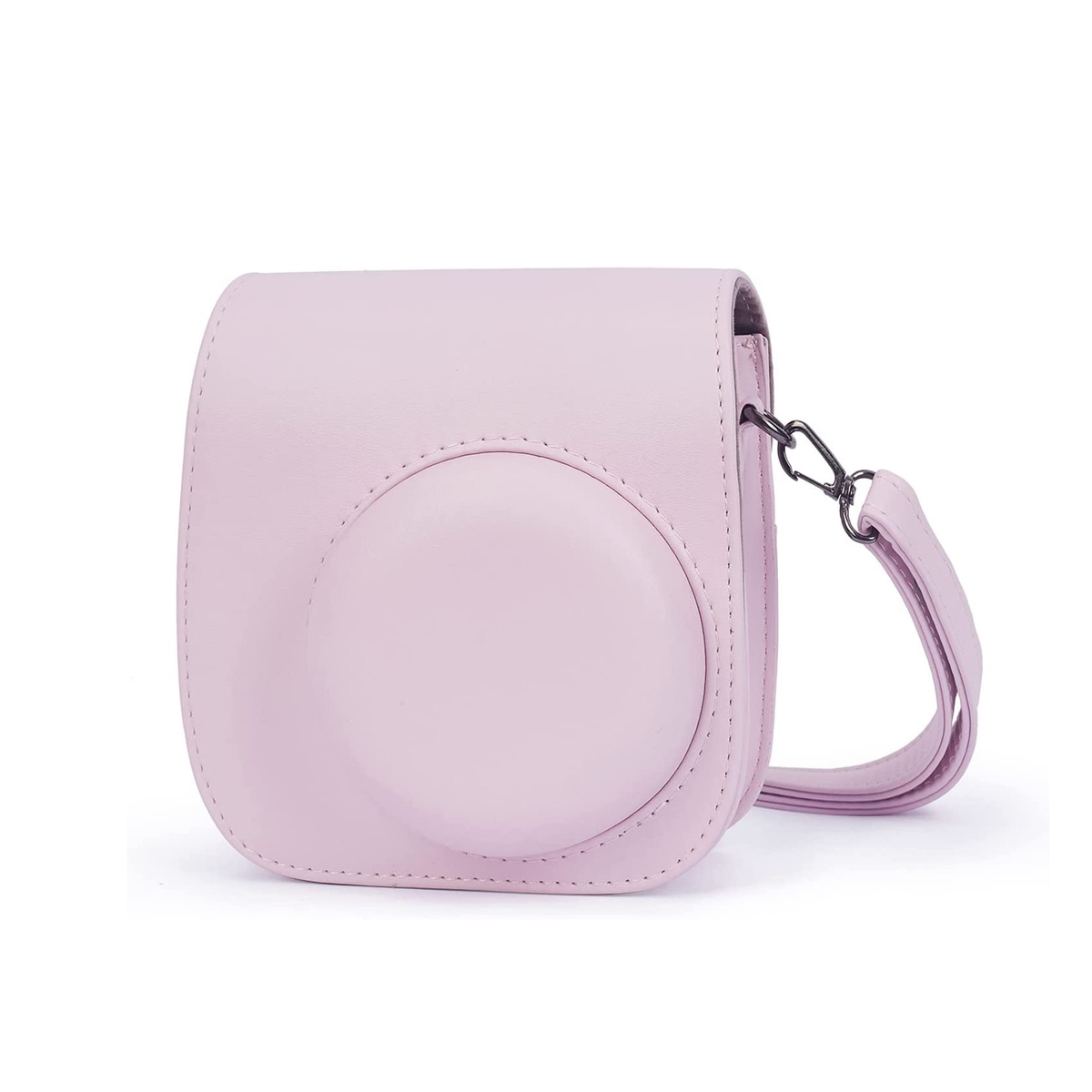 for instant mini 12 camera protective case compatible with instax mini 12 11 pu faux leather bag with pocket and adjustable shoulder strap details 7