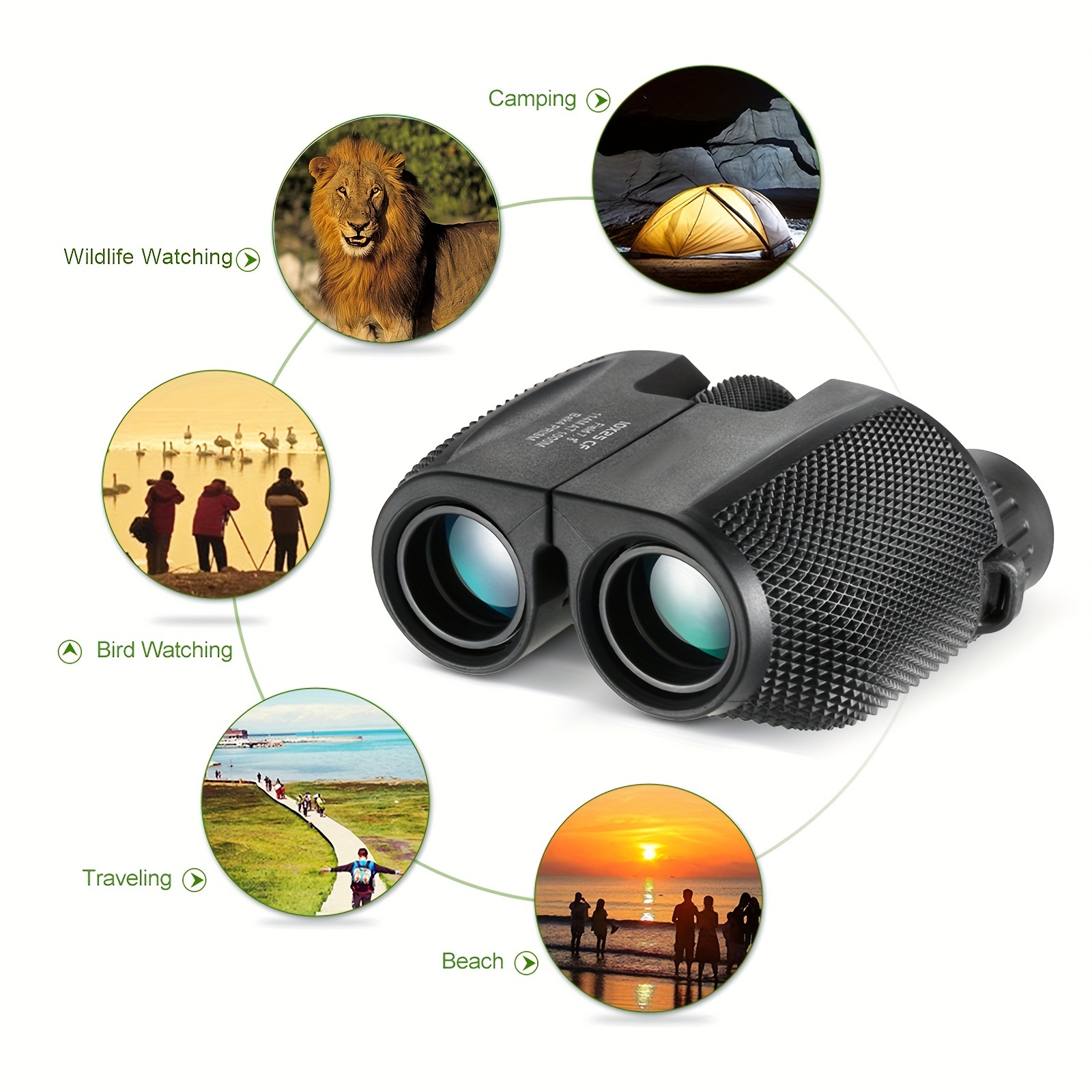 professional binoculars 10x25 bak4 prism high powered binocular portable hunting telescope scope monocular luneta details 2