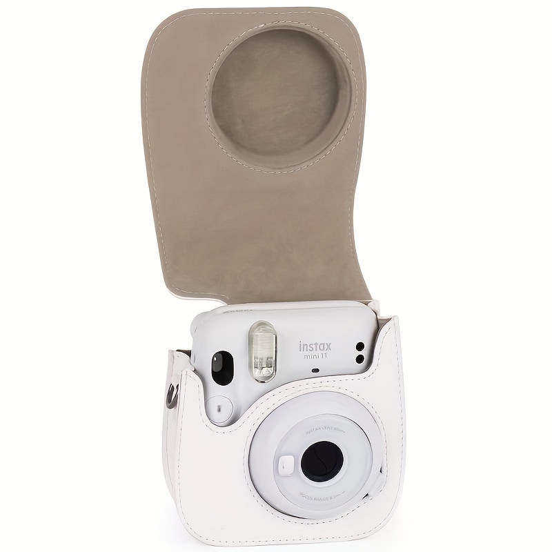 instax mini 11 camera case pu leather bag with pocket and adjustable shoulder strap without camera details 8