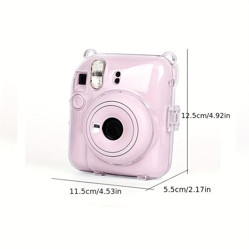 protect your polaroid instax mini12 camera with this crystal clear anti scratch storage case details 0