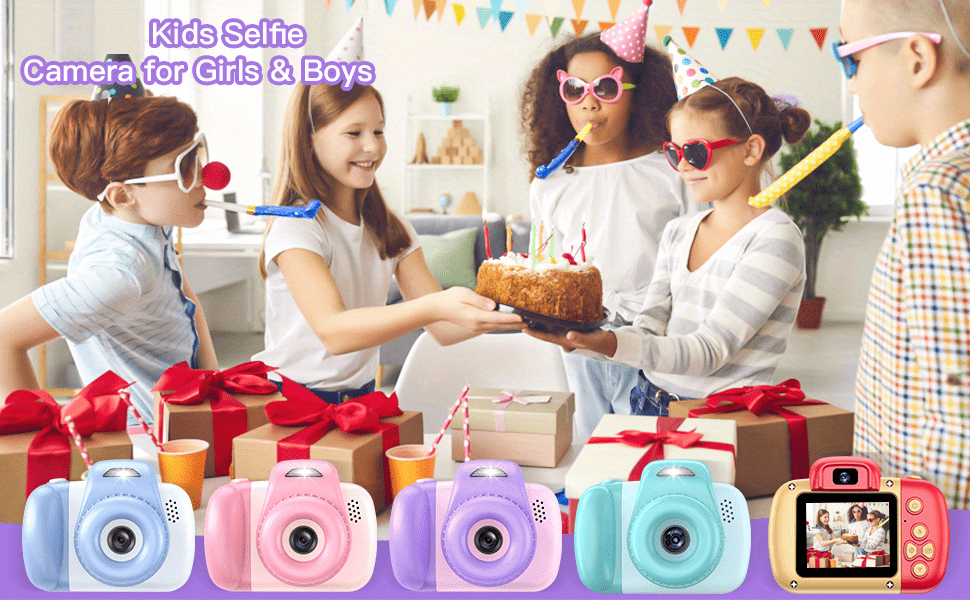 mini kids camera toys for 3 4 5 6 7 8 year old girls boys toddler children digital video camcorder camera best chritmas birthday festival gift for kids 32g sd card included details 0