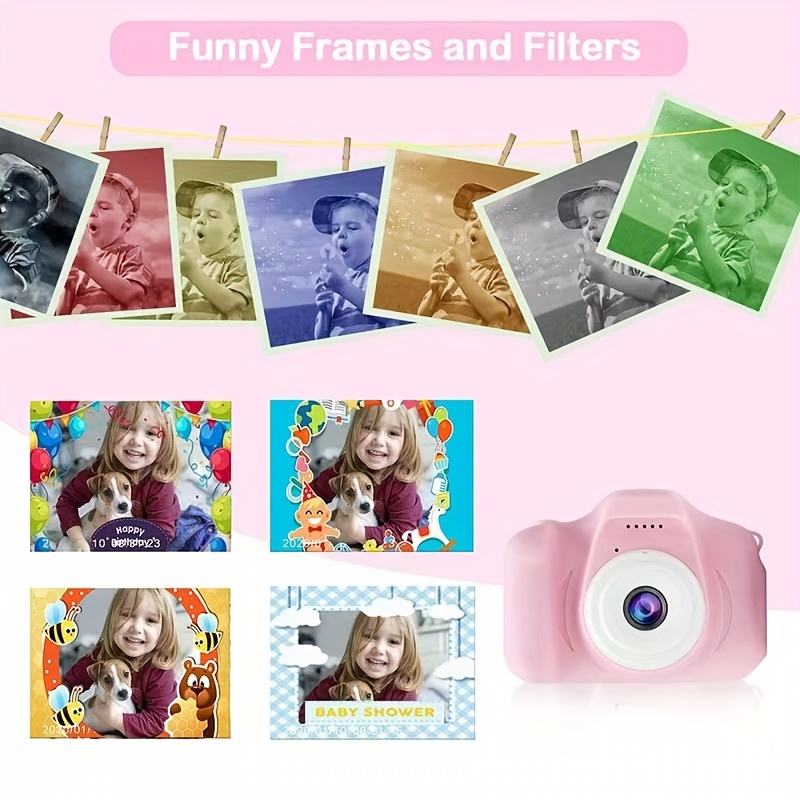 mini kids digital camera hd cartoon can take pictures kids mini kids camera toy kids birthday present gift box thansgiving christmas new year gift details 2