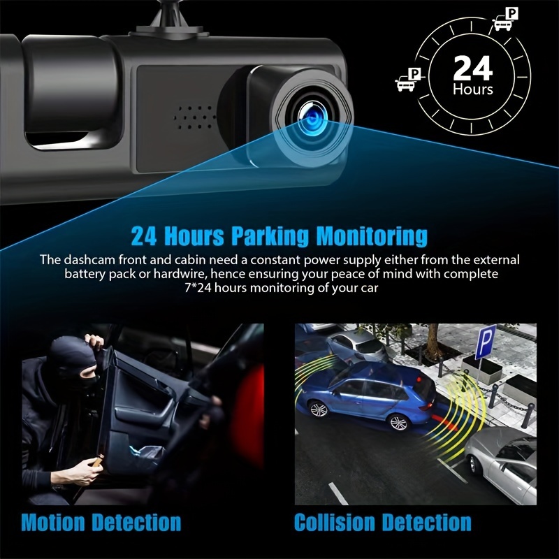 1080p camera dash cam w ir night vision loop recording 2 ips screen details 1