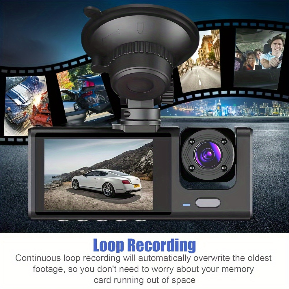 1080p camera dash cam w ir night vision loop recording 2 ips screen details 2