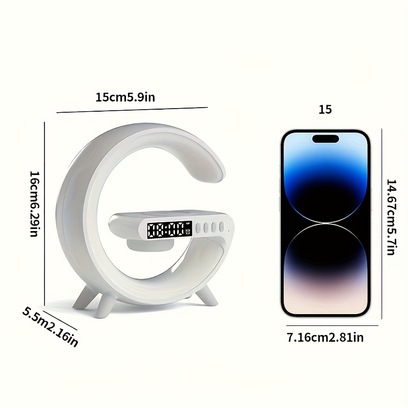 creative g lamp wireless charging lamp multi purpose lamp for bedroom office and new home perfect birthday christmas or housewarming gift details 2