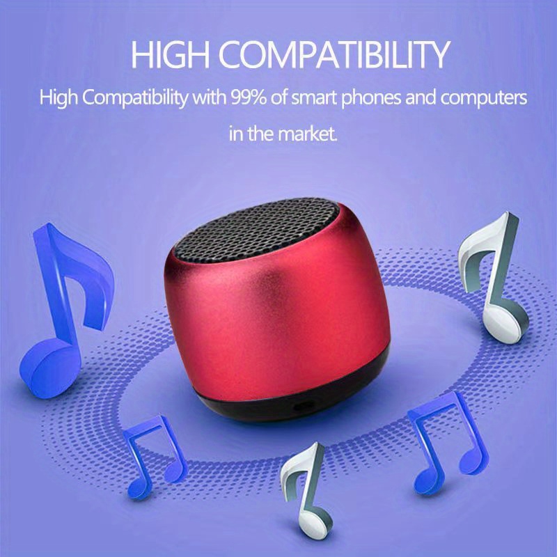 speaker: big sound, portable mini music player speaker big sound steel cannon hd surround sound perfect for smartphones gifts details 2