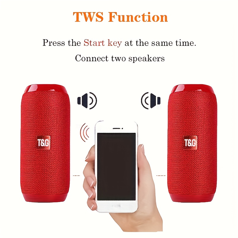 portable wireless bass speaker enjoy music anywhere with t gs charging cable aux cable fm tf usb plug in card details 4