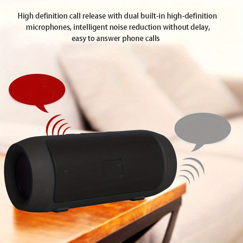 portable wireless speaker with 1200mah hd call plug in card and mini computer subwoofer perfect for outdoor lawn audio details 2