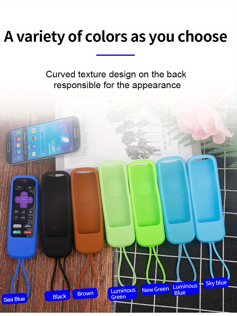 2 pcs rock silicone remote control protective cover in night light color 2 pieces of matching color remote control cover details 6