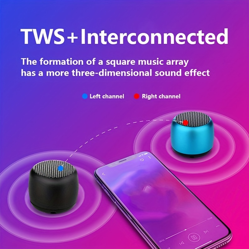 mini portable music player speaker wireless speaker with subwoofer sports sound box stereo hd surround sound speaker for any smartphone details 5