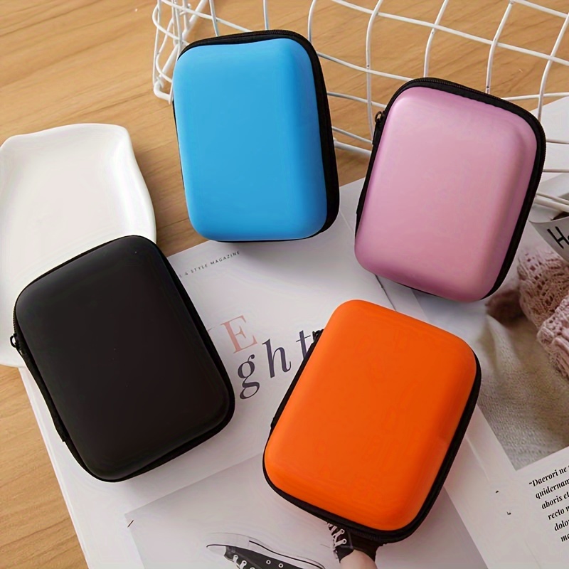 data cable charger storage bag portable earphone storage box drop proof zipper bag details 3