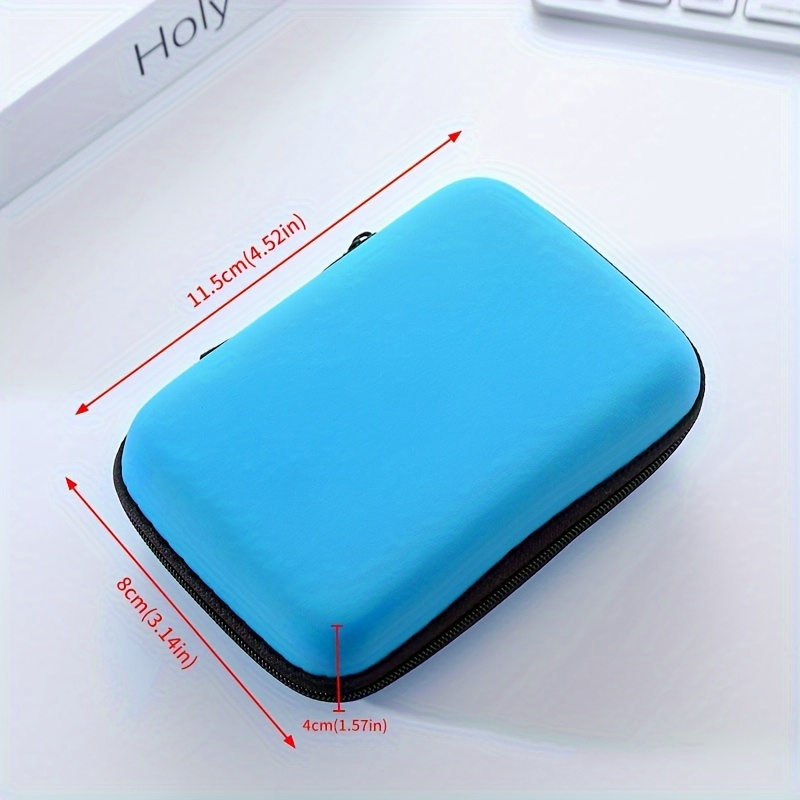 data cable charger storage bag portable earphone storage box drop proof zipper bag details 4