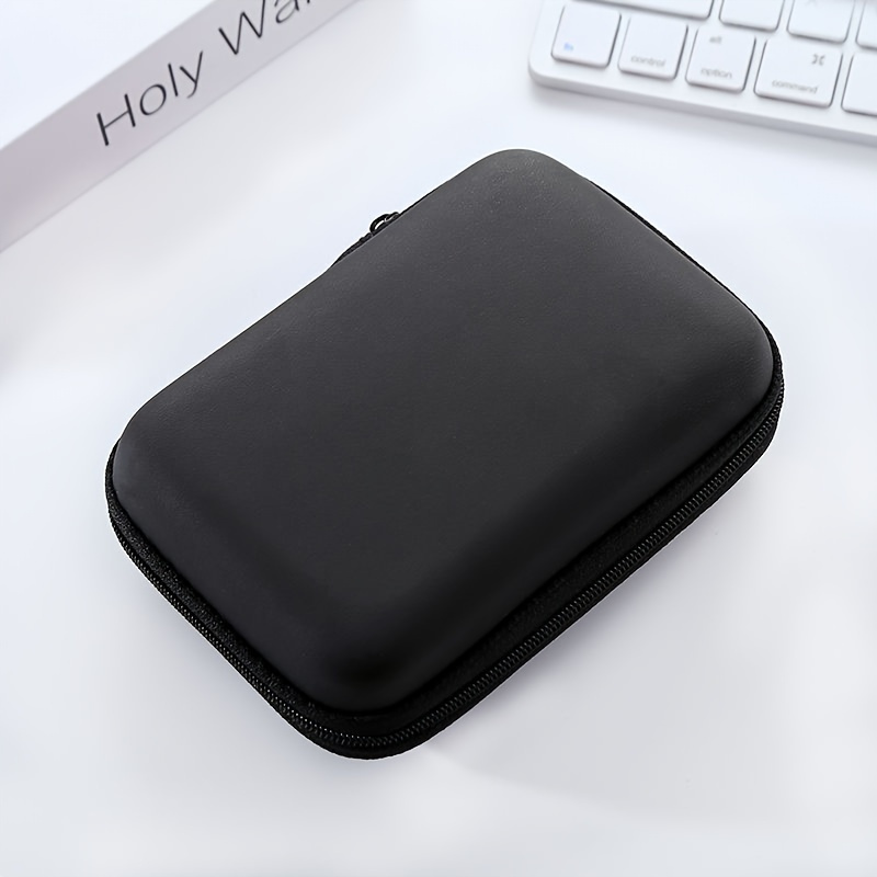 data cable charger storage bag portable earphone storage box drop proof zipper bag details 5