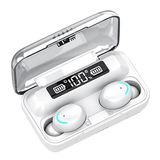 tws wireless earbuds stereo sound headphones sport headset touch control in ear earphones with led display charging bin details 7