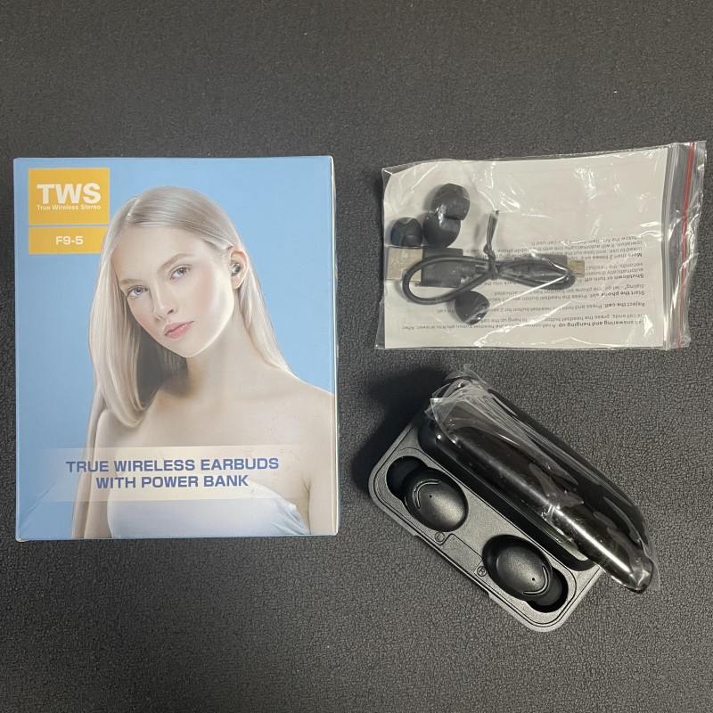 tws wireless earbuds stereo sound headphones sport headset touch control in ear earphones with led display charging bin details 8