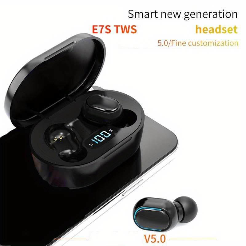 noise cancelling wireless earbuds with mic led display control for iphone xiaomi sport earphones details 11