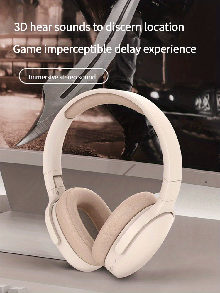 wireless headset earphone stereo noise cancelling stereo long battery life e sports gaming headset foldable headphones gifts for friends enjoy music anywhere anytime details 1