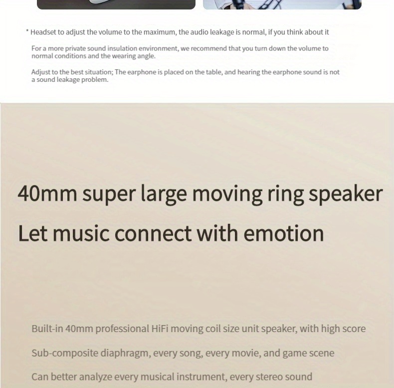 wireless headset earphone stereo noise cancelling stereo long battery life e sports gaming headset foldable headphones gifts for friends enjoy music anywhere anytime details 14