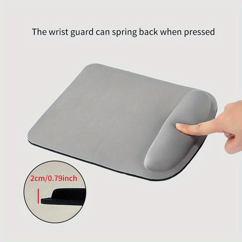 1pc wrist rest pad wrist guard mouse pad wrist pad for computer pc laptop office desk mat hand rest solid color wrist rest for gaming typing details 4