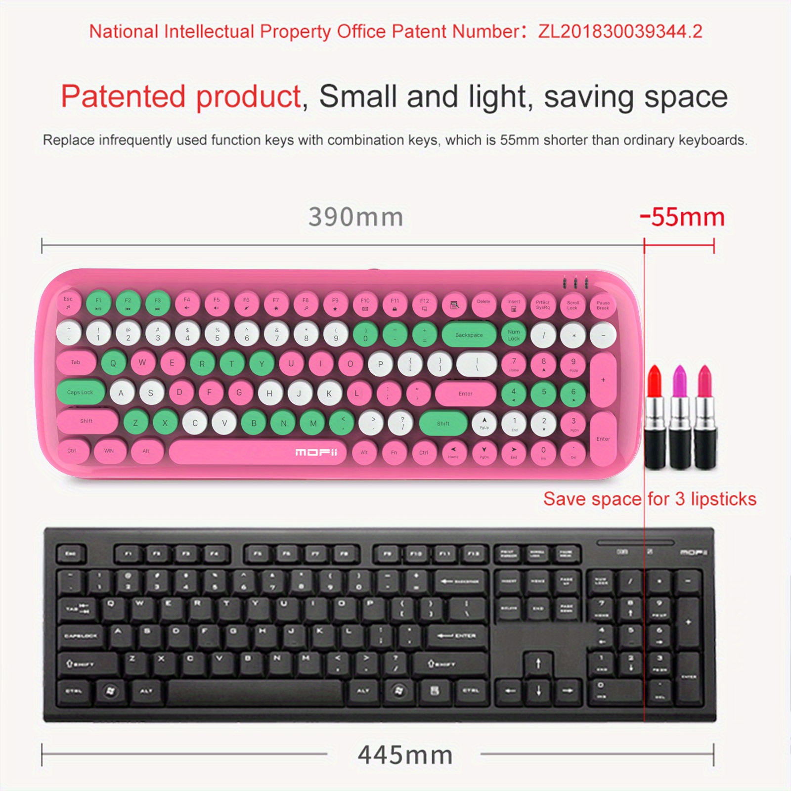 cofii candy xr wireless round keycap keyboard mouse set details 5