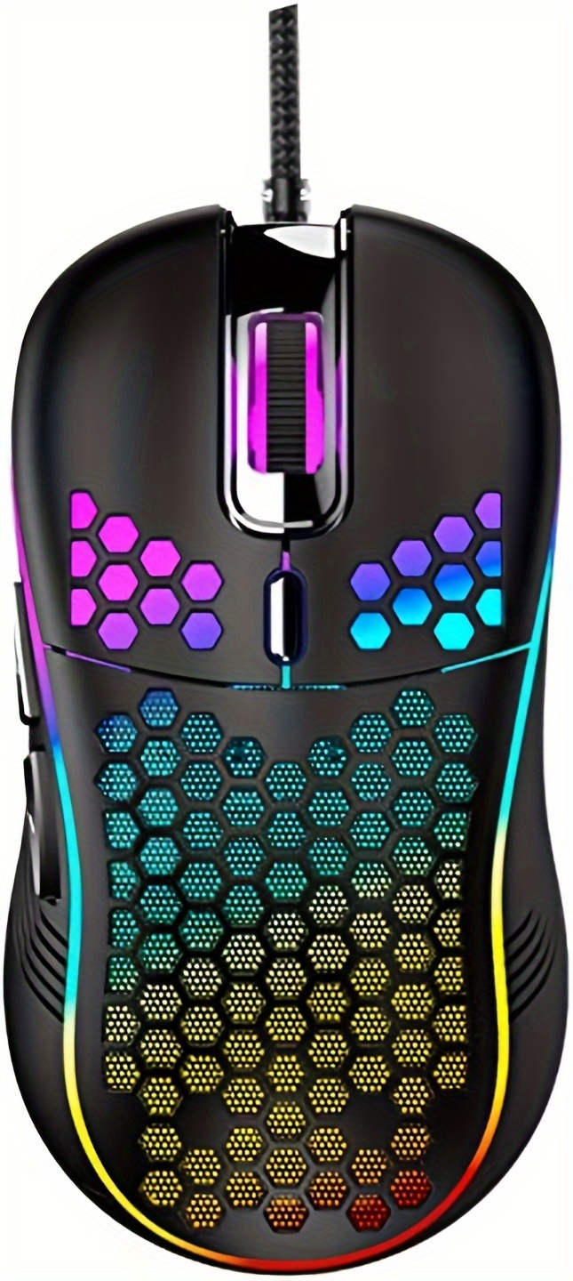 Honeycomb Wired Gaming Mouse, RGB Backlight And 7200 Adjustable DPI, Ergonomic And Lightweight USB Computer Wired Mouse With High Precision Sensor For PC & Laptop details 4