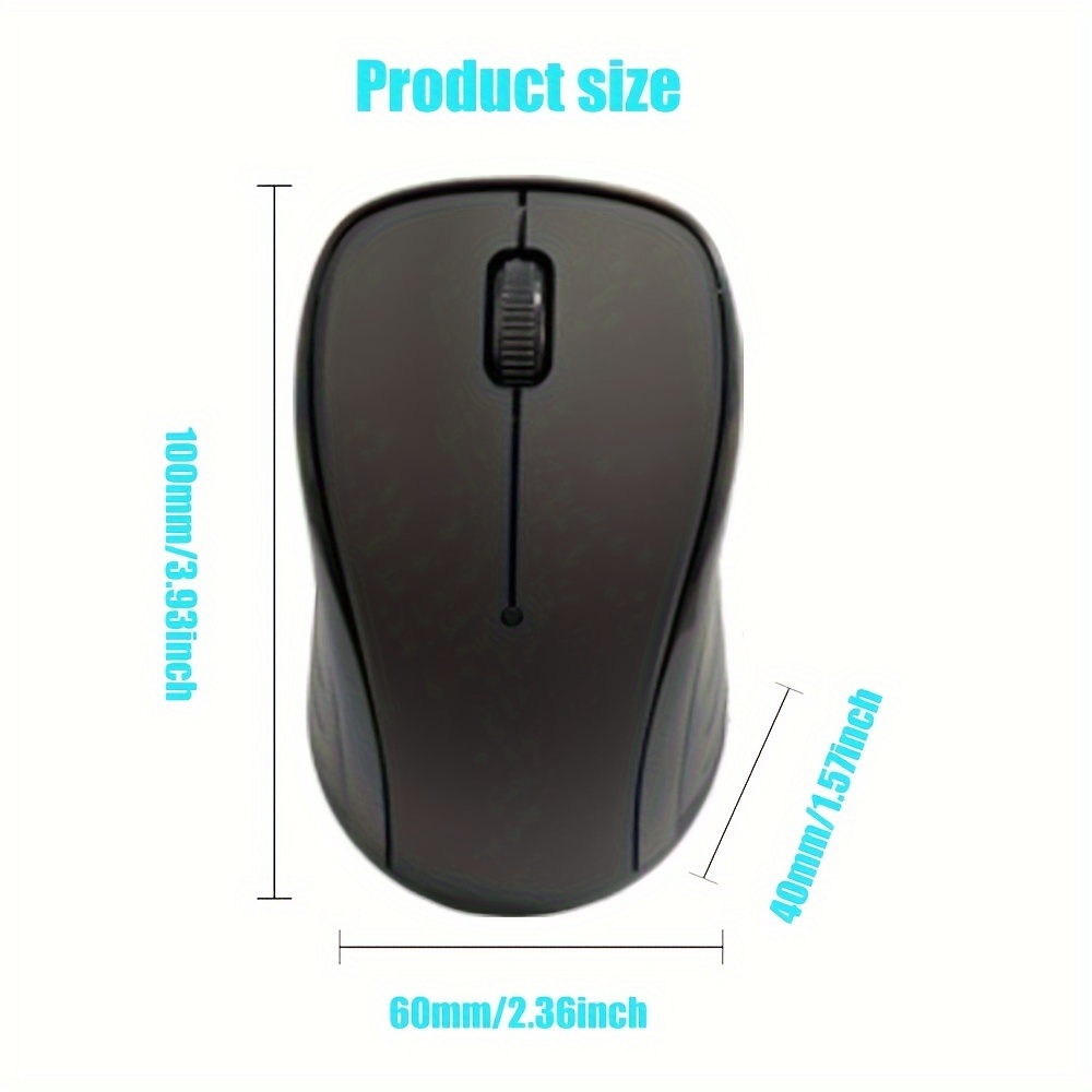 1pc 2.4GHz wireless mouse optical mouse game console with USB receiver game mouse for computer, office, PC, laptop accessories details 4