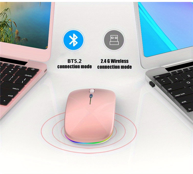 rechargeable 5 2 bt wireless mouse compatible with macbook air xiaomi pro mouse matebook laptop ipad tablet matepad details 3