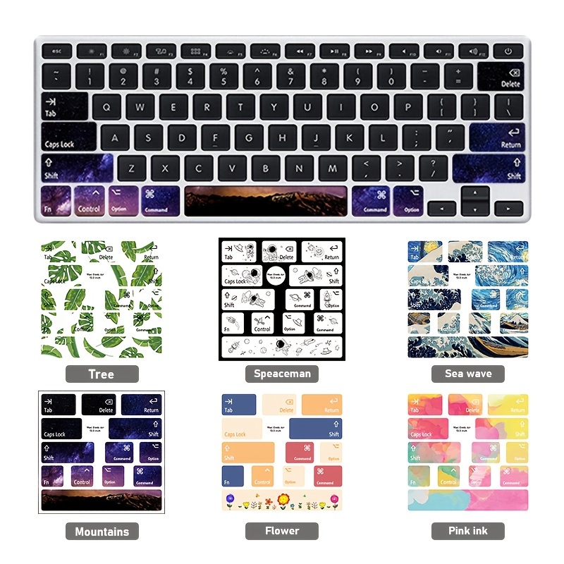 partial keyboard sticker suitable for apple computer macbook air details 2