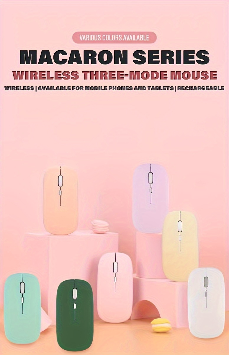 plain color rechargeable wireless mouse 1600 dpi usb suitable for macbook pro air laptop desktop computer suitable for mac ipad iphone tablet mobile phone for windows android portable silent 2 4g dual modes mouse details 0